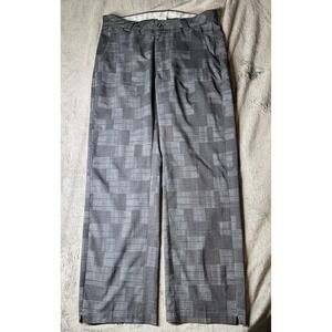 OGIO Pants Mens 34x30 Gray Golf Athletic Geometric Stretch Flat Front Straight